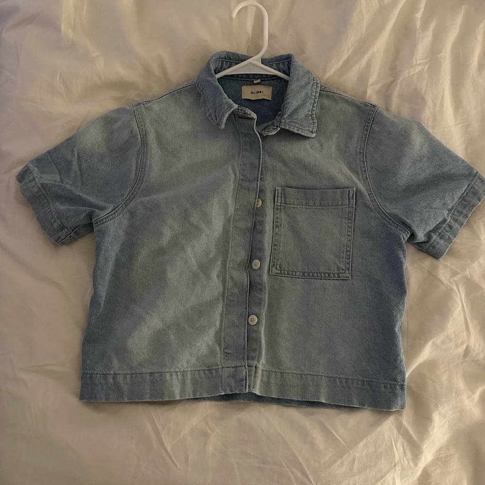 DL1961 Premium Denim Short Sleeved Button Down